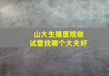 山大生殖医院做试管找哪个大夫好