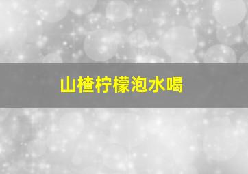 山楂柠檬泡水喝