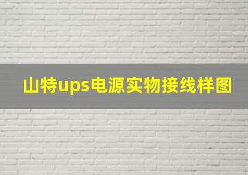 山特ups电源实物接线样图