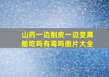 山药一边削皮一边变黑能吃吗有毒吗图片大全