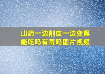 山药一边削皮一边变黑能吃吗有毒吗图片视频