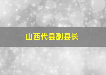 山西代县副县长