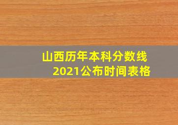 山西历年本科分数线2021公布时间表格