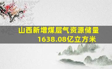 山西新增煤层气资源储量1638.08亿立方米