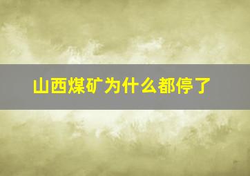 山西煤矿为什么都停了