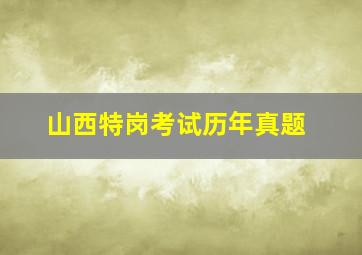 山西特岗考试历年真题