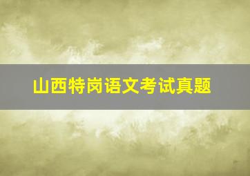 山西特岗语文考试真题