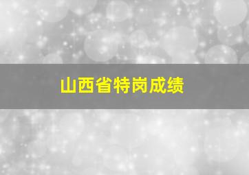 山西省特岗成绩