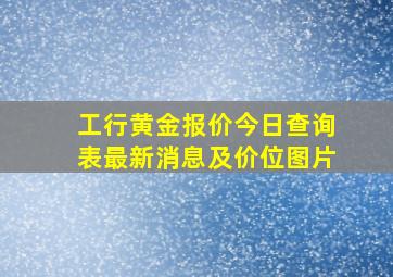 工行黄金报价今日查询表最新消息及价位图片