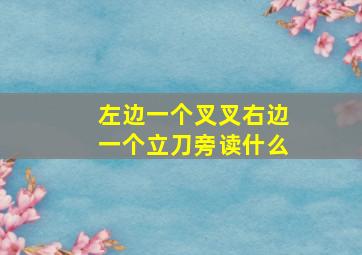 左边一个叉叉右边一个立刀旁读什么