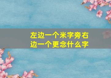 左边一个米字旁右边一个更念什么字