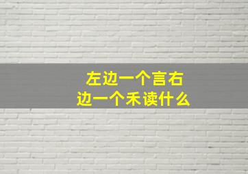 左边一个言右边一个禾读什么