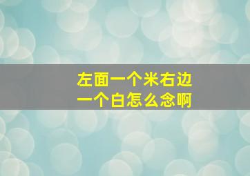 左面一个米右边一个白怎么念啊