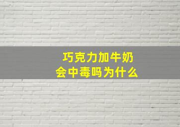 巧克力加牛奶会中毒吗为什么