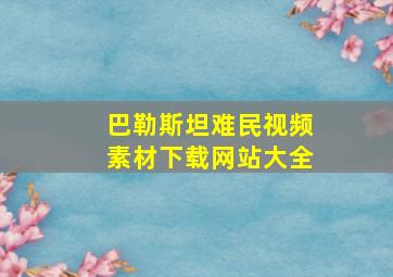 巴勒斯坦难民视频素材下载网站大全