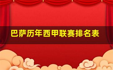 巴萨历年西甲联赛排名表