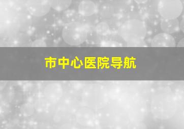 市中心医院导航