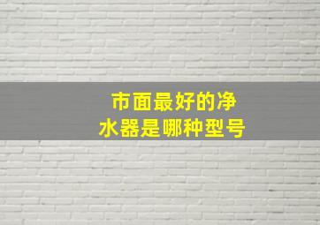 市面最好的净水器是哪种型号