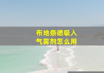 布地奈徳吸入气雾剂怎么用