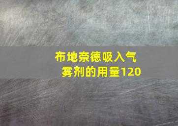 布地奈德吸入气雾剂的用量120