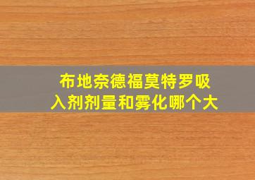 布地奈德福莫特罗吸入剂剂量和雾化哪个大