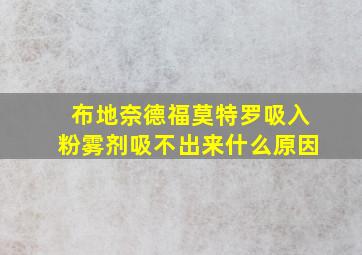 布地奈德福莫特罗吸入粉雾剂吸不出来什么原因