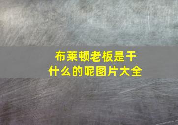 布莱顿老板是干什么的呢图片大全