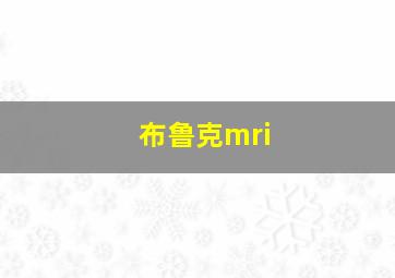 布鲁克mri