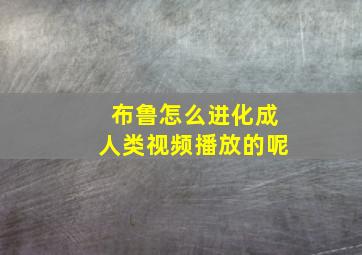 布鲁怎么进化成人类视频播放的呢