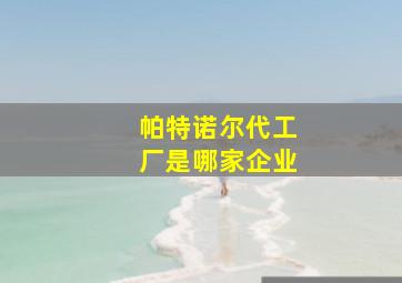 帕特诺尔代工厂是哪家企业