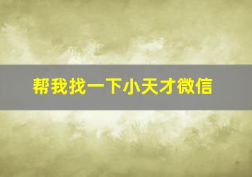 帮我找一下小天才微信