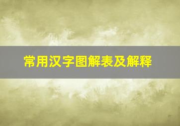 常用汉字图解表及解释