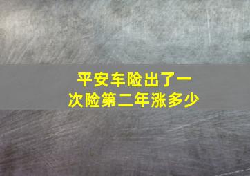 平安车险出了一次险第二年涨多少