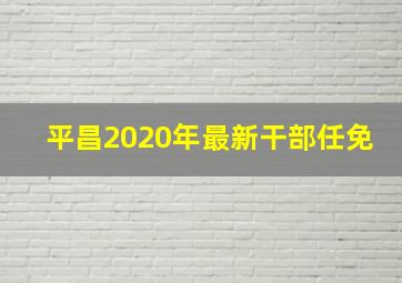 平昌2020年最新干部任免