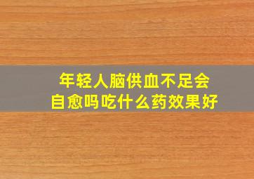 年轻人脑供血不足会自愈吗吃什么药效果好