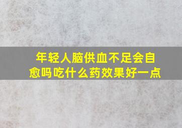 年轻人脑供血不足会自愈吗吃什么药效果好一点