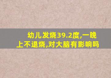 幼儿发烧39.2度,一晚上不退烧,对大脑有影响吗