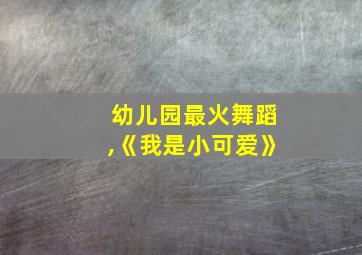 幼儿园最火舞蹈,《我是小可爱》