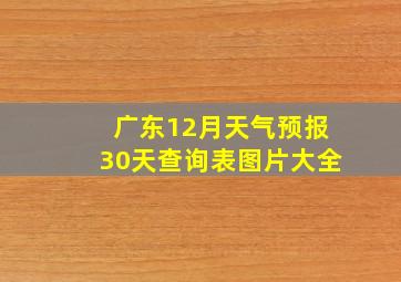 广东12月天气预报30天查询表图片大全