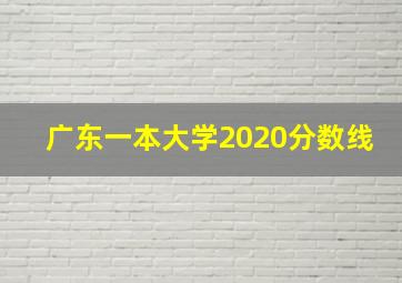 广东一本大学2020分数线