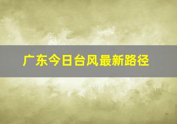 广东今日台风最新路径