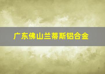 广东佛山兰蒂斯铝合金