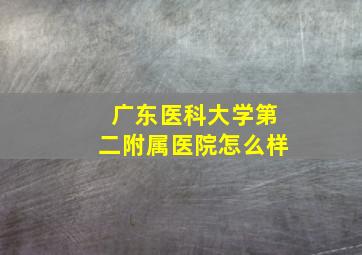 广东医科大学第二附属医院怎么样