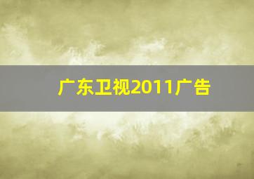 广东卫视2011广告