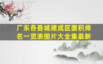 广东各县城建成区面积排名一览表图片大全集最新