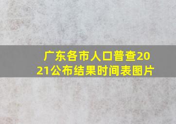 广东各市人口普查2021公布结果时间表图片