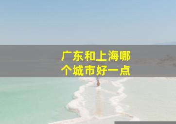 广东和上海哪个城市好一点