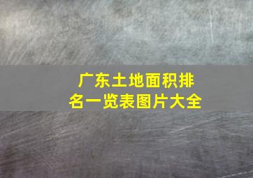 广东土地面积排名一览表图片大全