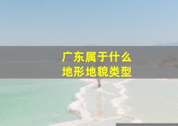 广东属于什么地形地貌类型