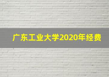 广东工业大学2020年经费